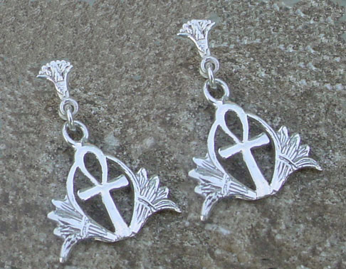 Silver Lotus Earrings