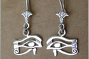 Silver Eye of Horus Earrings